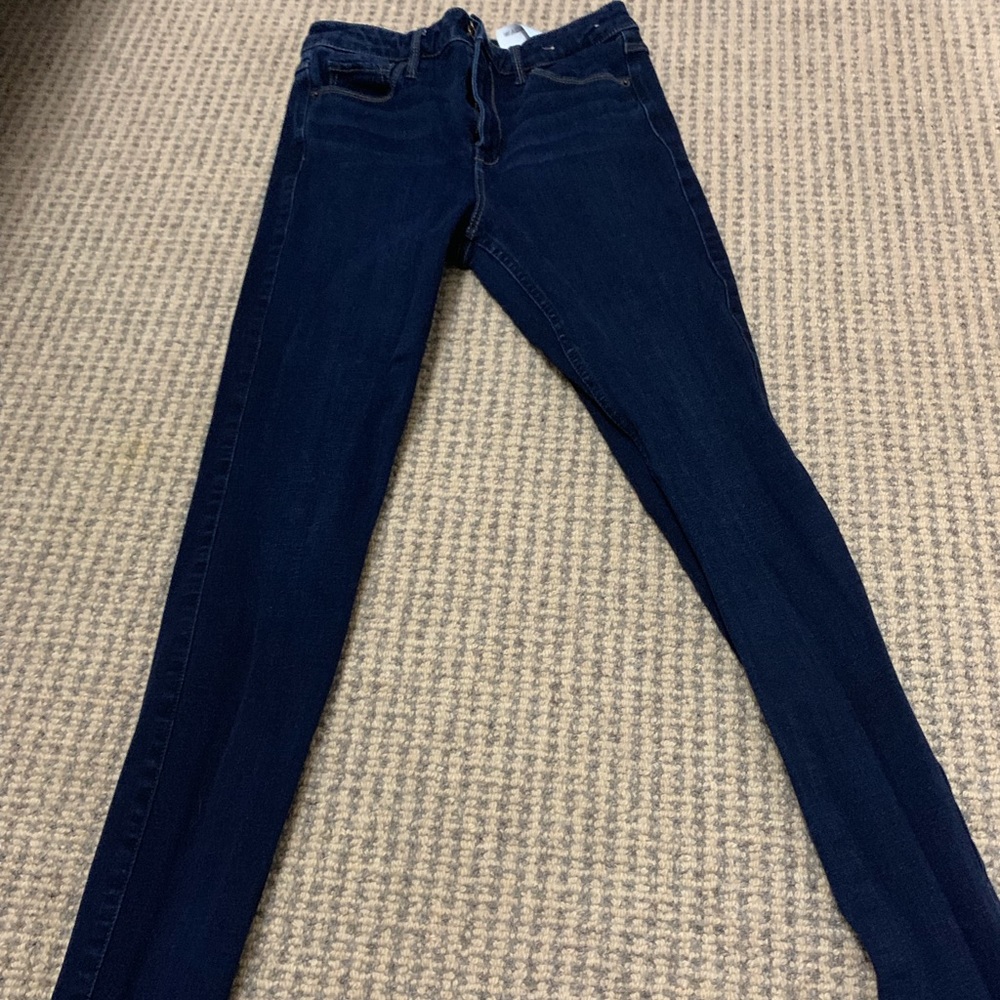 High rise jegging dark wash